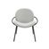 2 Poltrona Lea Rivatti 67 cm -Largura- Estofado em Boucle Off White e Base em Aco Preto Pintado a Po